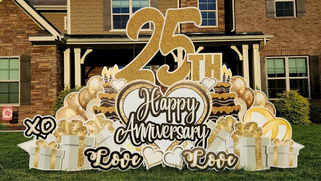 25th Anniversary Yard Sign